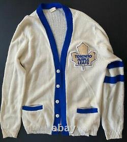 1960s NHL Toronto Maple Leafs Gardens Staff Cardigan Vintage Leaf Hockey Sweater