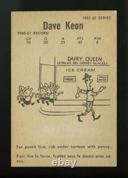 1961 Parkhurst #5 Dave Keon Vg-ex+ Centered High-end Hall Of Fame Rookie Card Rc