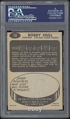 1965-66 Topps #59 Bobby Hull PSA 8 NM-MT