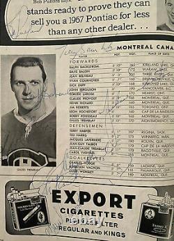 1967 NHL Stanley Cup Clinch Program Team Signed x24 Maple Leafs Autographed JSA
