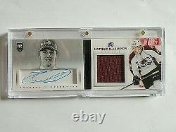2013-14 Nathan MacKinnon Panini Playbook Rookie Booklet RC Auto withholder Rare