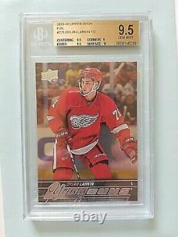 2015-16 Dylan Larkin Upper Deck Young Guns Silver Foil Rookie RC BGS 9.5 with10