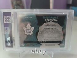 2016-17 Auston Matthews UD The Cup Honorable Numbers Rookie Patch Auto 24/34 PSA