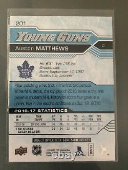 2016-17 Auston Matthews UD Young Guns Exclusives 85/100