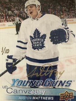 2016-17 Auston Matthews Ud Young Guns Canvas Ud Buyback Auto 1/10 Rookie Rc