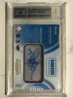 2016-17 UD Ice Rinkside Signings AUSTON MATTHEWS BGS 9 MINT with 10 and 10 AUTO