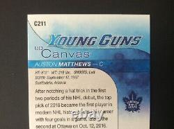 2016-17 Ud Canvas Hockey Young Guns #c211 Auston Matthews