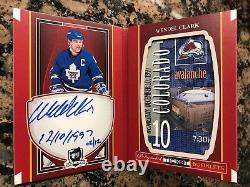 2017-18 Upper Deck The Cup Autograph Ticket Booklet Wendel Clark Numbered # 2/12