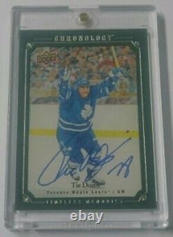 2018-19 UD Chronology GREEN Timeless Memories Canvas Auto #1/10 RARE Tie Domi
