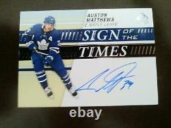 2019-20 SP Authentic Auston Matthews Sign Of The Times Toronto Maple Leafs