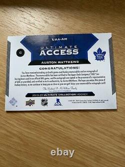2019-20 ultimate collection Auston Matthews ultimate access auto jersey /35 nhl