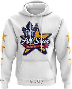2024 NHL All Star Mitchell & Ness Star Sleeves White Hoody Toronto Maple Leafs