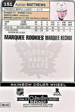 AUSTON MATTHEWS Upper Deck 2016 Rainbow Wheel Marquee Rookie card # 151