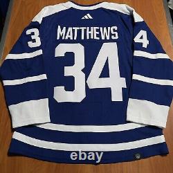 Adidas Auston Matthews Toronto Maple Leafs Reverse Retro 2.0 NHL Jersey Blue 50