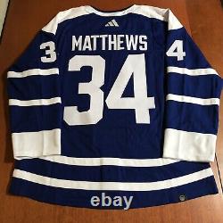 Adidas Auston Matthews Toronto Maple Leafs Reverse Retro 2.0 NHL Jersey Blue 52