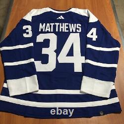Adidas Auston Matthews Toronto Maple Leafs Reverse Retro 2.0 NHL Jersey Blue 56