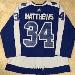 Adidas Authentic Auston Matthews Toronto Maple Leafs Reverse Retro NHL Jersey 46