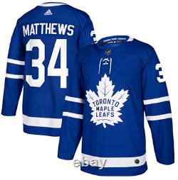 Adidas Men's Toronto Maple Leafs #34 Matthews Authentic NHL Jersey Size 52