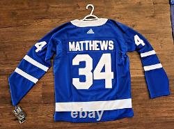 Adidas Men's Toronto Maple Leafs #34 Matthews Authentic NHL Jersey Size 52