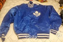 Amazing Ultra Rare Vintage Starter Toronto Maple Leafs Satin Jacket Mens Size XL