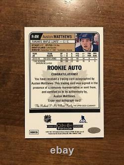 Auston Matthews 2016-17 O Pee Chee Platinum Rookie Auto R-AM Maple Leafs RC