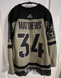 Auston Matthews Authentic Toronto Maple Leafs Camo Military Jersey RARE NWT 46