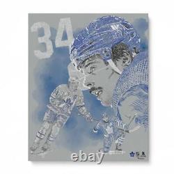 Auston Matthews Maple Leafs 20x24 Original Art and Print