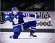 Auston Matthews Maple Leafs Signed 16x20 One Knee Celebrating Spotlight Photo