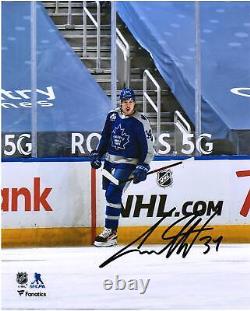 Auston Matthews Maple Leafs Signed 8x10 Goal Celebration Photo