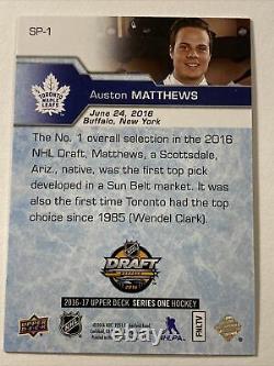 Auston Matthews Rc 2016-17 UD 1st Overall Draft Rookie SP-1 Toronto Maple Leafs