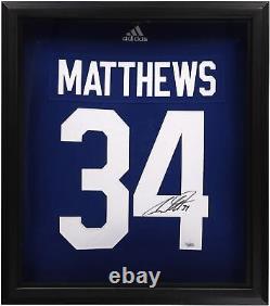 Auston Matthews Toronto Maple Leafs FRM Signed Adidas Authentic Jersey Shadowbox