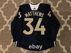Auston Matthews Toronto Maple Leafs Raptors Adidas Authentic Jersey MiC 56 Navy