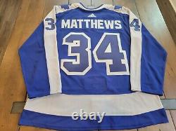 Authentic Adidas Auston Matthews Toronto Maple Leafs Reverse Retro Jersey Sz 52