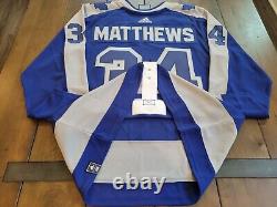 Authentic Adidas Auston Matthews Toronto Maple Leafs Reverse Retro Jersey Sz 52