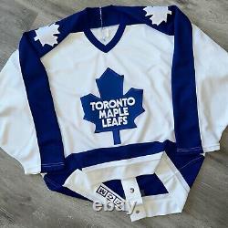 Authentic Late 80s Toronto Maple Leafs Jersey 44 CCM Small Block Maska Ultrafil