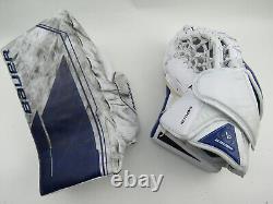 Bauer Supreme Mach Toronto Maple Leafs Pro Stock Hockey Goalie Glove Blocker Set