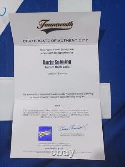 Borje Salming Toronto Maple Leafs Signed Fanatics Jersey Frameworth