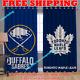 Buffalo Sabres vs. Toronto Maple Leafs House Divided Window Curtains NHL 2022