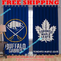 Buffalo Sabres vs. Toronto Maple Leafs House Divided Window Curtains NHL 2022