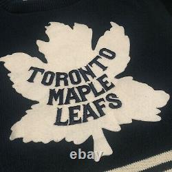 CCM Toronto Maple Leafs NHL Hockey Jersey Vintage Wool Sweater Blue Away XL