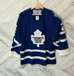 CCM Toronto Maple Leafs Tie Domi Hockey Jersey Mens Adult Small Blue Vintage