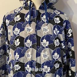 Carl Banks GIII Toronto Maple Leafs All Over Print Hoodie Jacket Men XXL 2XL