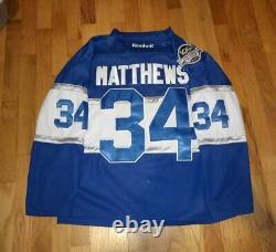 EUC Auston Matthews Toronto Maple Leafs 2017 Centennial Classic Reebok Jersey 48
