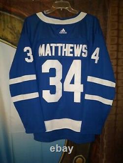 EUC Toronto Maple Leafs adidas Auston Matthews Authentic Pro Jersey Blue Size 54