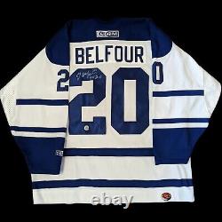Ed Belfour signed Toronto Maple Leafs CCM hockey jersey size XL COA NHL Goalie
