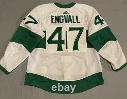 Engvall Toronto Maple Leafs St Pats Adidas Jersey MIC Canada 56 Game Issued Worn