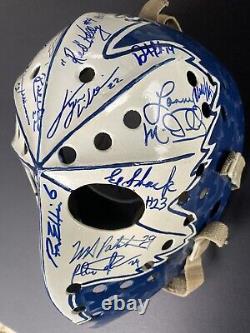 FIBROSPORT 1970 Jacques Plante Fibrosport Toronto Maple Leafs Mask 18 Autographs