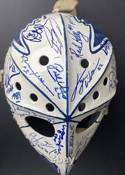FIBROSPORT 1970 Jacques Plante Fibrosport Toronto Maple Leafs Mask 18 Autographs