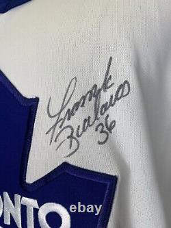 FRANK THE ANIMAL BIALOWAS Signed Toronto Maple Leafs Authentic Jersey Size 52