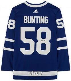 Framed Michael Bunting Toronto Maple Leafs Signed Blue Authentic Jersey